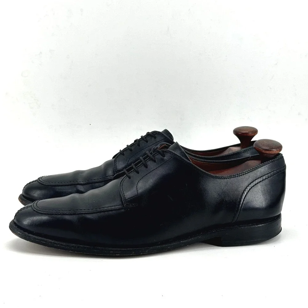 Allen Edmonds LaSalle Shoes 4308 Split Toe Derby Black Leather Blucher Mens 10 D